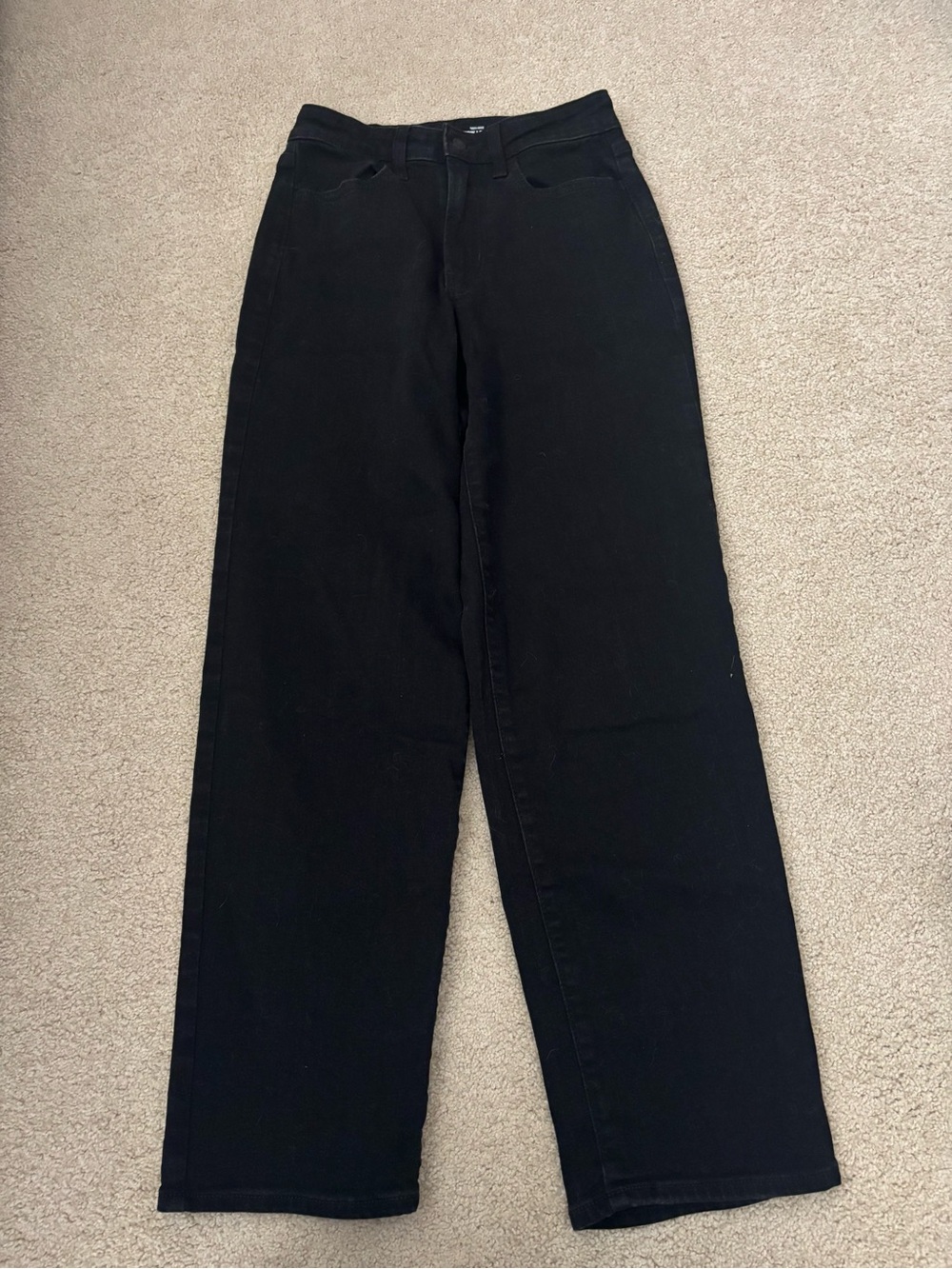 Women’s old navy high rise wow loose black jeans size 0